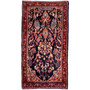 Arak Persian Rug 8x4 ft - Semi Antique Tree of Life, Shah Abbasi Dark Red, Navy Blue, Crimson Hand Knotted | front view | SKU 112634