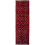 Hamadan Persian Rug 14x3 ft - Semi Antique Afshan Red, Blue Hand Knotted | front view | SKU 112635