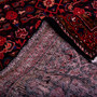 Hamadan Persian Rug 14'3" x 3'11" - Semi Antique Afshan Red, Blue Hand Knotted | corner detail | SKU 112635