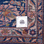 Mashhad Persian Rug 12x9 ft - Semi Antique Shah Abbasi, Medallion (Toranj) Navy Blue, Crimson, Ivory Hand Knotted | full view | SKU 112654