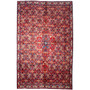 Arak Persian Rug 8x5 ft - Semi Antique Medallion Crimson, Red Hand Knotted | front view | SKU 112656