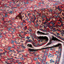 Arak Persian Rug 8'2" x 5'1" - Semi Antique Medallion Crimson, Red Hand Knotted | detail view | SKU 112656