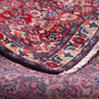 Arak Persian Rug 8'2" x 5'1" - Semi Antique Medallion Crimson, Red Hand Knotted | corner detail | SKU 112656
