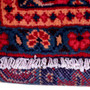 Arak Persian Rug 8'6" x 5'3" - Semi Antique Medallion Crimson, Red Hand Knotted | pile detail | SKU 112657