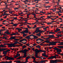 Hamadan Persian Rug 12'6" x 2'7" - Semi Antique Afshan Red, Blue Hand Knotted | side view | SKU 112658