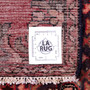 Hamadan Persian Rug 10'3" x 2'7" - Semi Antique Afshan Red, Blue Hand Knotted | full view | SKU 112659