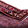 Hamadan Persian Rug 10'6" x 3'5" - Semi Antique Afshan Red, Blue Hand Knotted | corner detail | SKU 112661