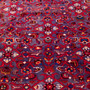 Hamadan Persian Rug 10x3 ft - Semi Antique Afshan Red, Blue Hand Knotted | side view | SKU 112661
