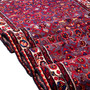 Hamadan Persian Rug 10'6" x 3'5" - Semi Antique Afshan Red, Blue Hand Knotted | detail view | SKU 112661