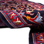 Arak Persian Rug 9x3 ft - Semi Antique Eslimi (Arabesque), Shah Abbasi Navy Blue, Madder Red, Crimson Hand Knotted | detail view | SKU 112662