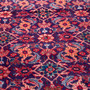 Veramin Persian Rug 7x4 ft - Semi Antique Vagireh Blue, Navy Blue Hand Knotted | side view | SKU 112669