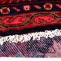 Arak Persian Rug 10x4 ft - Semi Antique Herati (Mahi), Afshan (All-Over) Navy Blue, Crimson, Brick Red Hand Knotted | pile detail | SKU 112672