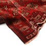 Turkmen Persian Rug 4'5" x 3'8" -  Geometric Crimson, Navy Blue Hand Knotted | detail view | SKU 110121
