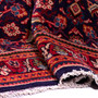 Arak Persian Rug 10x5 ft - Semi Antique Herati (Mahi), Diamond Lattice Crimson, Navy Blue, Madder Red Hand Knotted | detail view | SKU 112674