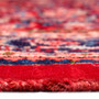 Arak Persian Rug 10x5 ft - Semi Antique Herati (Mahi), Afshan (All-Over) Madder Red, Navy Blue, Crimson Hand Knotted | back view | SKU 112675