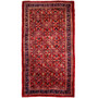 Arak Persian Rug 10x5 ft - Semi Antique Herati (Mahi), Afshan (All-Over) Madder Red, Navy Blue, Crimson Hand Knotted | front view | SKU 112675