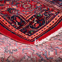 Arak Persian Rug 10'7" x 5'6" - Semi Antique Medallion Crimson, Red Hand Knotted | corner detail | SKU 112675