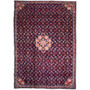 Mahal Persian Rug 10x7 ft - Semi Antique Medallion Ivory, Pink Hand Knotted | front view | SKU 112682