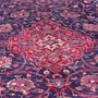 Mahal Persian Rug 13'1" x 9'7" - Semi Antique Medallion Ivory, Pink Hand Knotted | side view | SKU 112683