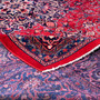 Mahal Persian Rug 14x10 ft - Antique Shah Abbasi, Medallion (Toranj) Red, Navy Blue, Ivory Hand Knotted | corner detail | SKU 112686