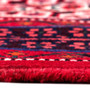 Shiraz Persian Rug 7'7" x 5'11" - Semi Antique Geometric Blue, Red Hand Knotted | back view | SKU 112703