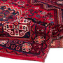 Shiraz Persian Rug 7'7" x 5'11" - Semi Antique Geometric Blue, Red Hand Knotted | detail view | SKU 112703