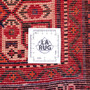 Shiraz Persian Rug 7x5 ft - Semi Antique Geometric Blue, Red Hand Knotted | full view | SKU 112703