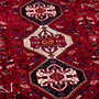 Shiraz Persian Rug 8'0" x 4'11" - Semi Antique Geometric Blue, Red Hand Knotted | side view | SKU 112706