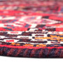 Shiraz Persian Rug 7x5 ft - Semi Antique Geometric, Gol Farang Red, Burgundy, Navy Blue Hand Knotted | back view | SKU 112708
