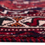 Shiraz Persian Rug 8'2" x 5'5" - Semi Antique Geometric Blue, Red Hand Knotted | back view | SKU 112711