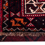 Shiraz Persian Rug 8'2" x 5'5" - Semi Antique Geometric Blue, Red Hand Knotted | pile detail | SKU 112711