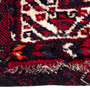 Shiraz Persian Rug 8x5 ft - Semi Antique Geometric Blue, Red Hand Knotted | pile detail | SKU 112712