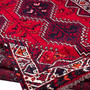 Shiraz Persian Rug 8'2" x 5'3" - Semi Antique Geometric Blue, Red Hand Knotted | detail view | SKU 112712