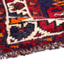 Shiraz Persian Rug 7'9" x 4'11" - Semi Antique Geometric Blue, Red Hand Knotted | pile detail | SKU 112713