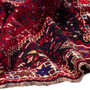 Shiraz Persian Rug 8'8" x 5'7" - Semi Antique Geometric Blue, Red Hand Knotted | detail view | SKU 112715