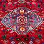 Qashqai Persian Rug 9'2" x 5'11" - Semi Antique Geometric Crimson, Blue Hand Knotted | side view | SKU 112718