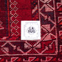 Shiraz Persian Rug 9'2" x 5'1" - Semi Antique Geometric Blue, Red Hand Knotted | full view | SKU 112719