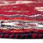 Shiraz Persian Rug 7'10" x 5'3" - Semi Antique Geometric Blue, Red Hand Knotted | back view | SKU 112720