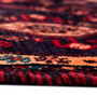 Shiraz Persian Rug 7x5 ft - Semi Antique Geometric Blue, Red Hand Knotted | back view | SKU 112722