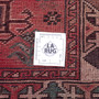 Shiraz Persian Rug 7'11" x 5'5" - Semi Antique Geometric Blue, Red Hand Knotted | full view | SKU 112723