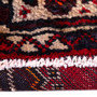 Shiraz Persian Rug 7'10" x 5'2" - Semi Antique Geometric Blue, Red Hand Knotted | pile detail | SKU 112724