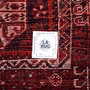 Shiraz Persian Rug 8'4" x 5'7" - Semi Antique Geometric Blue, Red Hand Knotted | full view | SKU 112725