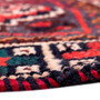 Shiraz Persian Rug 7'10" x 5'1" - Semi Antique Geometric Blue, Red Hand Knotted | side view | SKU 112727