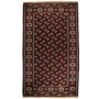 Turkmen Persian Rug 11'12" x 6'11" - Semi Antique Geometric Crimson, Navy Blue Hand Knotted | front view | SKU 110126
