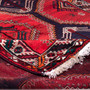 Shiraz Persian Rug 7'10" x 5'3" - Semi Antique Geometric Blue, Red Hand Knotted | corner detail | SKU 112729