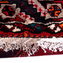Shiraz Persian Rug 7'10" x 5'3" - Semi Antique Geometric Blue, Red Hand Knotted | pile detail | SKU 112729