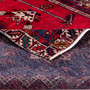 Shiraz Persian Rug 7'9" x 5'3" - Semi Antique Geometric Blue, Red Hand Knotted | full view | SKU 112731