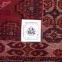 Shiraz Persian Rug 7'10" x 5'3" - Semi Antique Geometric Blue, Red Hand Knotted | full view | SKU 112733