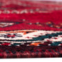 Shiraz Persian Rug 8'4" x 5'1" - Semi Antique Geometric Blue, Red Hand Knotted | back view | SKU 112734