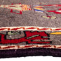 Shiraz Persian Rug 8x5 ft - Semi Antique Afshan (All-Over), Geometric Brown, Red, Cream Hand Knotted | back view | SKU 112739